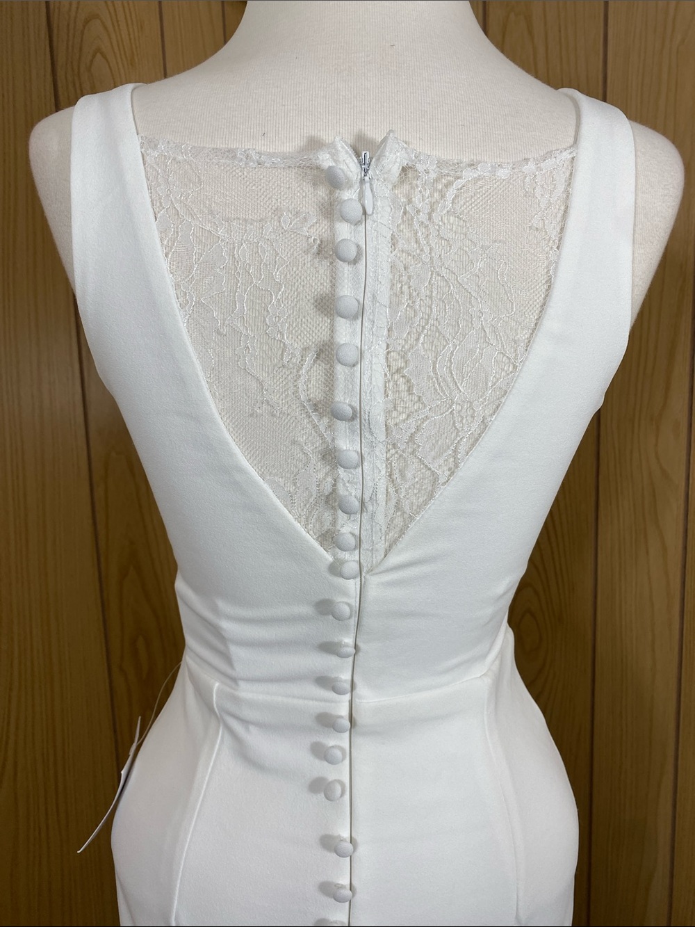 Lulus Long Lasting Love Ivory Lace V-neck Mermaid Dress Size XS NWT - Picture 9 of 16